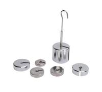 VELATEMOR Jeu de Poids à Fente de Laboratoire Précis, 200g, 50g, 20g, 10g, avec Cintre pour Cours de Sciences, Acier chromé Haute Résistance