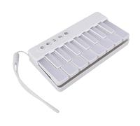 VELATEMOR Jouet de Piano à Clavier, Jouet de Musique de Piano Multifonctionnel de Poche avec 7 Lumières de Couleur, Plusieurs Méthodes de Jeu pour Le Cadeau Blanc