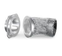 VELATEMOR Kit de Connecteur D'aération de Sèche-linge Magnétique, Joint Hermétique à Couplage Magnétique Auto-alignant avec Tuyau en Aluminium de 2,6 Pieds 4 Pouces, pour Système de