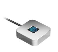 VELATEMOR Lecteur D' Digitales USB, Scanner Biométrique de e sécurité, capacité de 10 Digitales, Câble de 1,5 M, Cryptage de Fichiers et Gestion de Mots (Silver)