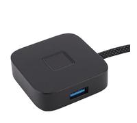 VELATEMOR Lecteur D' Digitales USB, Scanner Biométrique de e sécurité, capacité de 10 Digitales, Câble de 1,5 M, Cryptage de Fichiers et Gestion de Mots (Black)