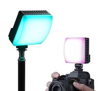 VELATEMOR Lumière de Remplissage RVB 10 W, 84 Lumières Vidéo LED 1800 K 9000 K à intensité Variable, Rechargeable avec écran LCD et Port de Type C, pour Photographie, Selfies Vlog