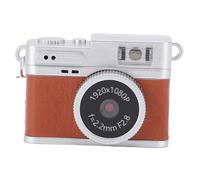 VELATEMOR Mini Appareil Photo Numérique avec écran de Couleur de 0,96 Pouce, Appareil Photo de Caméra 1080p Petite Caméra Rétro, avec 4 Filtres, Flash LED, Carte de 32 GoMemory (Brown)