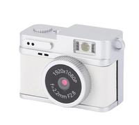 VELATEMOR Mini Caméra Numérique Vintage, Caméra FHD 1080p Point and Shoot avec 6 Filtres, Petite Caméra Compacte pour Les Adolescents Photographies de Voyage pour Débutants Adultes (White)