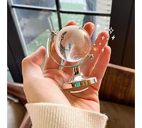 VELATEMOR Mini Globe en Cristal Transparent Créatif, Support en Plastique, Affichage Durable, Accessoire de Photos pour la Maison, Mariage, Fête D'anniversaire (VELATEMORh19y5guzkp-220124HJ0145)