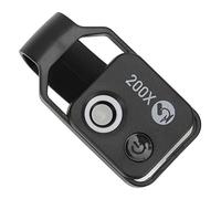 VELATEMOR Mini Microscope Numérique 200X, Clip Universel, Fixation pour Appareil Photo, avec éclairage LED CPL, pour Diamants, Cristaux, Bijoux, Jade, Métal (Black)