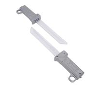 VELATEMOR Pack de 2 épées Lumineuses Rouge Bleu | Jouets épée Lumineux LED avec Poignée Rotative, Rangement pour Enfants (Silver)