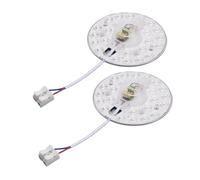 VELATEMOR Panneau de Remplacement de Plafonnier 2 Pièces, Rénovation de Panneau de Plafonnier LED Magnétique en Aluminium 12W, pour Applique Murale Suspendue (Carré 118 mm / 4,6 pouces)