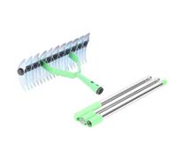 VELATEMOR Râteau à Chaume Robuste avec Poignée Ergonomique Râteau Déchaumeur en Acier Inoxydable adapté au Réensemencement et au Labourage Prise Confortable pour Les Jardiniers Longueur de 52,8" 1