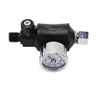 VELATEMOR Régulateur de Pression D'air Durable, Vanne de Réglage Pneumatique avec Jauge, Nettoyage Rapide pour Pistolet Pulvérisateur, Sortie D'entrée NPT 1/4 Po, Adaptée à Diverses Configurations