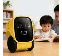 VELATEMOR Robot de Charge Intelligent, Jouet de Programmation de Machine D'histoire à Détection Tactile pour L'apprentissage Précoce (Yellow)