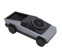 VELATEMOR Station de Charge sans Fil 3 en 1, Chargeur sans Fil à Rotation Automatique avec Lumière Ambiante, Station de Charge Rapide, pour Les Amateurs de Voitures (Gray)