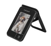 VELATEMOR Support de Portefeuille Magnétique de Projection Arrière de Photo d'encre NFC D'écran de 3.52 Pouces avec Support de Poche de Carte de Téléphone Support de Décoration de Coque de