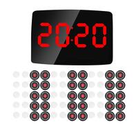 VELATEMOR Système D'appel sans Fil, Longue Portée, 30 Téléavertisseurs, 1 Récepteur pour Restaurants, Cliniques, Hôtels, Food Trucks, églises, Crèches, Hôpitaux (Prise UE)