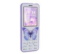 VELATEMOR Téléphone Portable Senior, Téléphone à Grandes Touches pour Les Personnes âgées avec Son Fort et Lampe de Poche, Un Téléphone Mobile Simple déverrouillé pour Les Enfants, Double (Purple)