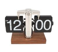 VELATEMOR Tourne Numérique vers Le Bas de l'horloge, Tournant Automatique Rétro, Tournant Automatique Numérique, Horloge Mécanique de la Batterie pour Décoration de Bureau de Salle à (en Acier