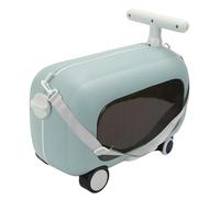 VELATEMOR Valise à roulettes pour Enfants, Bagage à Main pour Tout-Petits avec roulettes et Siège, Valise de Voyage pour Enfants, Scooter pour Avion, Bagage Multifonctionnel (Blue)