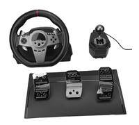 VELATEMOR Volant de Course, Rotation de Direction à 270° avec Pédales à Induction Linéaire Hall et Manettes de Vitesse, Jeu de Roues de Course de Jeu adapté, pour PC, Ordinateur