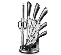 Velaze Bloc de couteaux 8 pièces en acier inoxydable