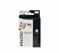 Velcro adhésif extra fort - Noir - 50mm x 0,1m - boucle et crochet plastique