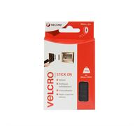 VELCRO® Bande Velcro Adhésif, Crochet & Boucle 20mm x1m Noir