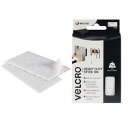 VELCRO® Brand - Bandes auto-adhésives résistantes (2) 50 x 100 mm Blanc