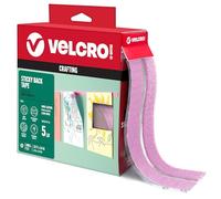 VELCRO Brand Couleurs | Ruban adhésif rose | Rouleau de 3 m avec adhésif, bandes coupées à la longueur souhaitée | Montez la décoration de salle de classe, créez des projets d'artisanat saisonniers |