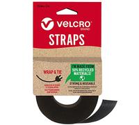 VELCRO Marque | Sangles Réutilisables Eco One-Wrap | Sangles Polyvalentes, Réutilisables et Flexibles pour L’amélioration de la Maison | Noir | 25 mm x 3 m