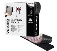 Velcro Marque Rouleau Adhésif Auto-Agrippant Industriel Très Résistant Double Face Qui Se Coupe À La Longueur Désirée Avec Crochets Et Boucles, Le Bureau Et Dans Le Garage, Noir, 10m x 50mm