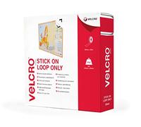 VELCRO Brand VEL-EC60370 Rouleau de Ruban adhésif Blanc Noir à Crochets, 50mm x 25m