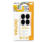 VELCRO Brand VEL-EC60413 Ovales Adhésive pour Tissus, Noir, 24mm x 8 Pièces