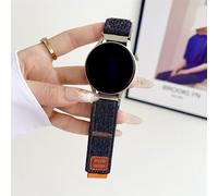 Velcro En Denim Rétro Pour Bracelet Huawei Watch Gt4 Gt2/Gt3/Watch4pro Xiaomi Oppo-Boucle Velcro En Denim - Bleu Foncé - Watch4/Watch4pro 46 Mm ¿22 Mm¿