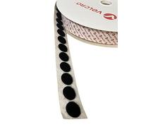 Velcro® Lot de 50 pastilles adhésives double face Noir 22 mm