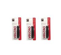 Velcro Marque 90075 - Dos adhésif - 3 1/5,1 cm X 3/10,2 cm Bandes 12 Sets noir