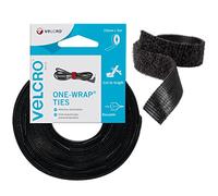 Velcro Marque One-Wrap Attaches Réutilisables, Multi-Usage, Parfaites Pour Ranger Les Accessoires De Bureau, Les Câbles Et Aménager La Maison, Noir 10 Mm X 5 M