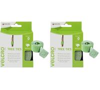 Velcro Marque One-Wrap Ruban Auto-Agrippant Pour Plantes, 12 Mm X 5 M, Vert - Solution Sécurisée Réutilisable Et Respectueuse Des Plantes Pour Sangles D’Attaches Pour Les Arbres Et Plantes (Lot de 2)