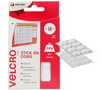 Velcro Pastilles adhésives auto-agrippantes crochets et boucles double-face 16 x 16 mm blanc lot 16