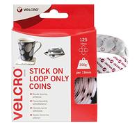 Velcro Marque, Pastilles Adhésives Auto-Agrippantes Double Face Avec Boucles Uniquement, Parfait Pour La Décoration De La Pièce Et La Maison, Dans Le Garage, Blanc, 19 Mm X 19 Mm, Lot De 125
