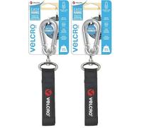 VELCRO Marque | Petite Sangle de Suspension Facile | Sangle de Rangement Ultra-Résistante pour L’amélioration de la Maison et L’organisation | Noir | Supporte Jusqu’à 45 kg | 25 mm x 405 mm (Lot de 2)