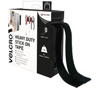 Velcro Marque Rouleau Adhésif Auto-Agrippant Industriel Très Résistant Double Face Qui Se Coupe À La Longueur Désirée, Avec Crochets Et Boucles Le Bureau Et Dans Le Garage, Noir, 50 Mm X 5 M