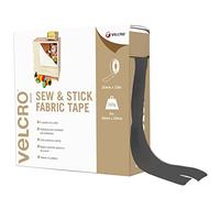 Velcro Marque, Ruban Adhésif À Coudre Auto-Agrippant Pour Tissu, À Crochets Et Boucles, Qui Se Coupe À La Longueur Désirée & Parfait Pour Les Activités De Couture, , Noir 20 Mm X 10 M