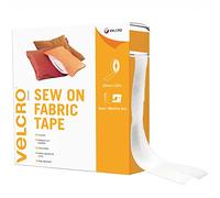 Velcro Marque, Ruban Adhésif À Coudre Pour Tissu, À Crochets Et Boucles, Qui Se Coupe À La Longueur Désirée & Parfait Pour Les Activités De Couture, Blanc, 20 Mm X 5 M