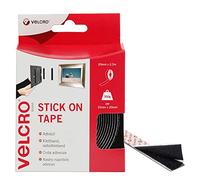 Velcro Marque, Ruban Adhésif Auto-Agrippant À Crochets Et Boucles, Qui Se Coupe À La Longueur Désirée & Parfait Pour La Décoration De Pièce, Maison, Bureau, Dans Le Garage, Noir 20 Mm X 2,5 M