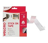 Velcro Marque, Ruban Adhésif Auto-Agrippant À Crochets Et Boucles, Qui Se Coupe À La Longueur Désirée & Parfait Pour La Décoration De Pièce, Maison, Bureau, Dans Le Garage, Blanc, 20 Mm X 5 M