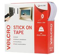 Velcro Marque, Ruban Adhésif Auto-Agrippant À Crochets Et Boucles, Qui Se Coupe À La Longueur Désirée & Parfait Pour La Décoration De Pièce, Maison, Bureau, Dans Le Garage, Blanc 20 Mm X 10 M