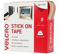 Velcro Marque, Ruban Adhésif Auto-Agrippant À Crochets Et Boucles, Qui Se Coupe À La Longueur Désirée & Parfait Pour La Décoration De Pièce, Maison, Bureau, Dans Le Garage, Beige 20 Mm X 10 M