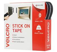 Velcro Marque, Ruban Adhésif Auto-Agrippant À Crochets Et Boucles, Qui Se Coupe À La Longueur Désirée & Parfait Pour La Décoration De Pièce, Maison, Bureau, Dans Le Garage, Noir 20 Mm X 10 M