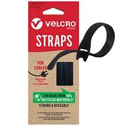 VELCRO Marque | Sangles Réutilisables Eco One-Wrap | Sangles Polyvalentes, Réutilisables et Flexibles pour L’amélioration de la Maison | Noir | 10 mm x 13 cm | Lot de 6