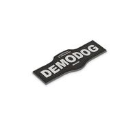 Velcro Patch with Smart Device Holder Pocket, DEMODOG, airtag Compatible, 1 pc, Size: S, Black