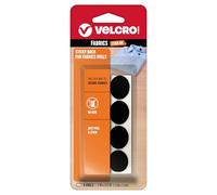 Velcro (R) Marque Attaches Dos adhésif pour Tissus : Aucune Couture nécessaire - 2,5 cm x 3/4 ovales, 8 Jeux - Noir